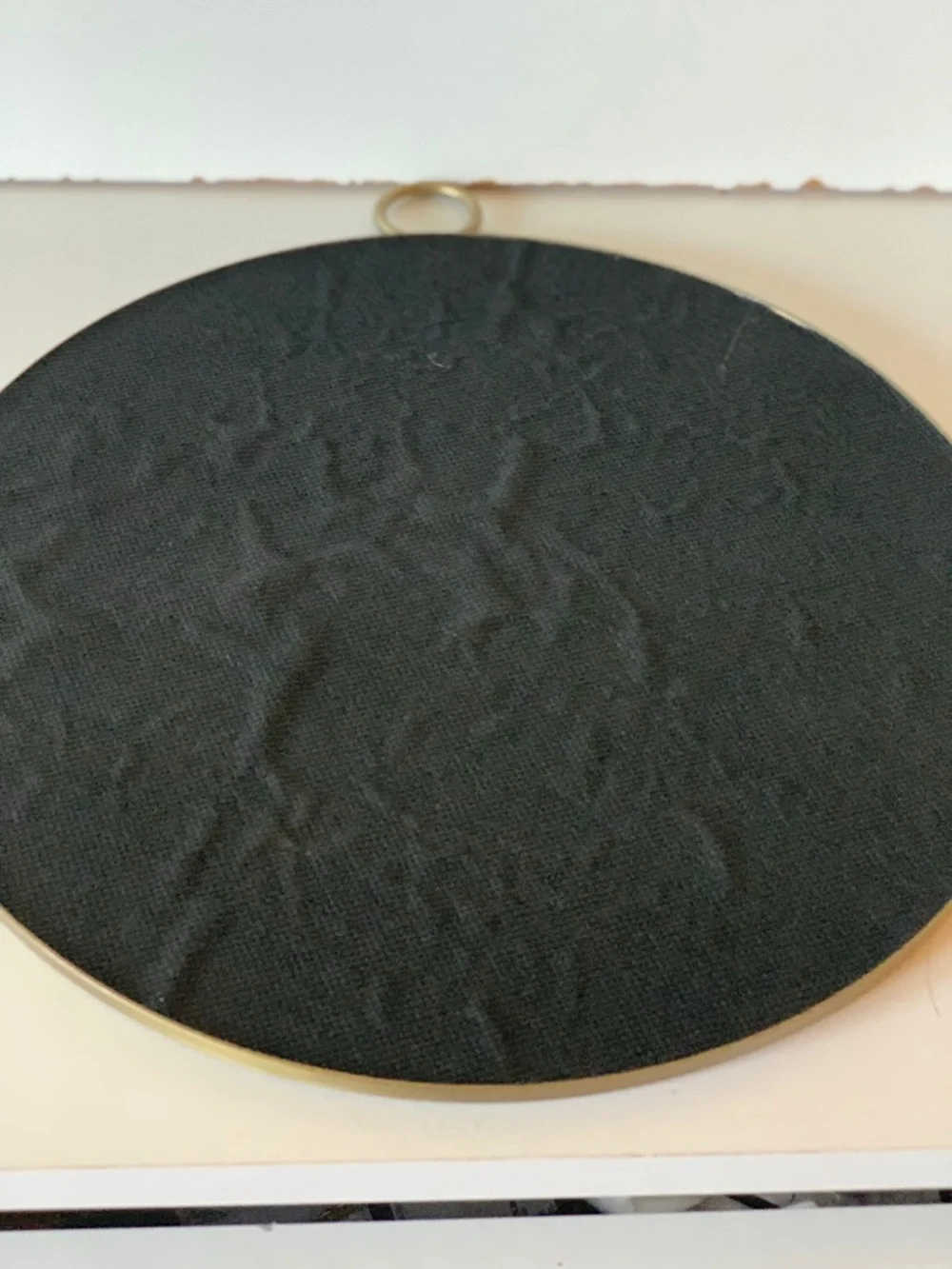 Lacquered Brass Ring Finish Round Wall Mirror 12” x 12”